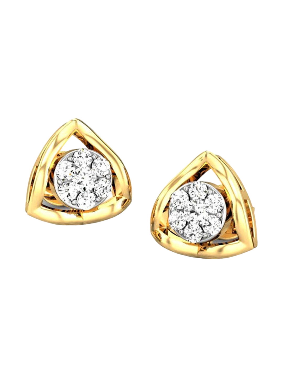 

CANDERE A KALYAN JEWELLERS COMPANY BIS Hallmark 14KT (585) Gold Diamond Earrings-2.22 gm