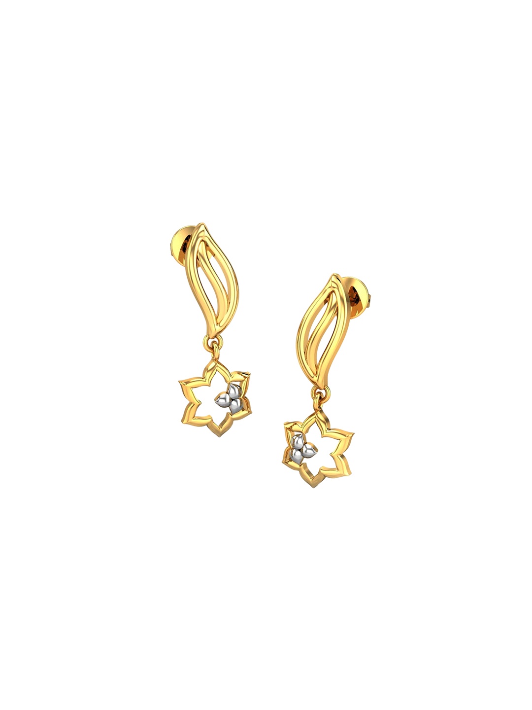 

CANDERE A KALYAN JEWELLERS COMPANY 22KT (916) BIS Hallmark Gold Dangle Earrings-3.15 gm