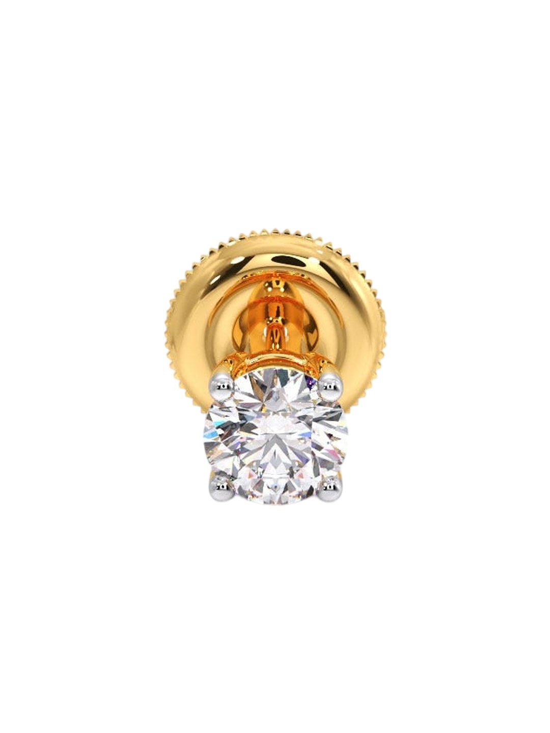 

CANDERE A KALYAN JEWELLERS COMPANY BIS Hallmark Men 14KT (585) Gold Diamond Earring-0.51gm