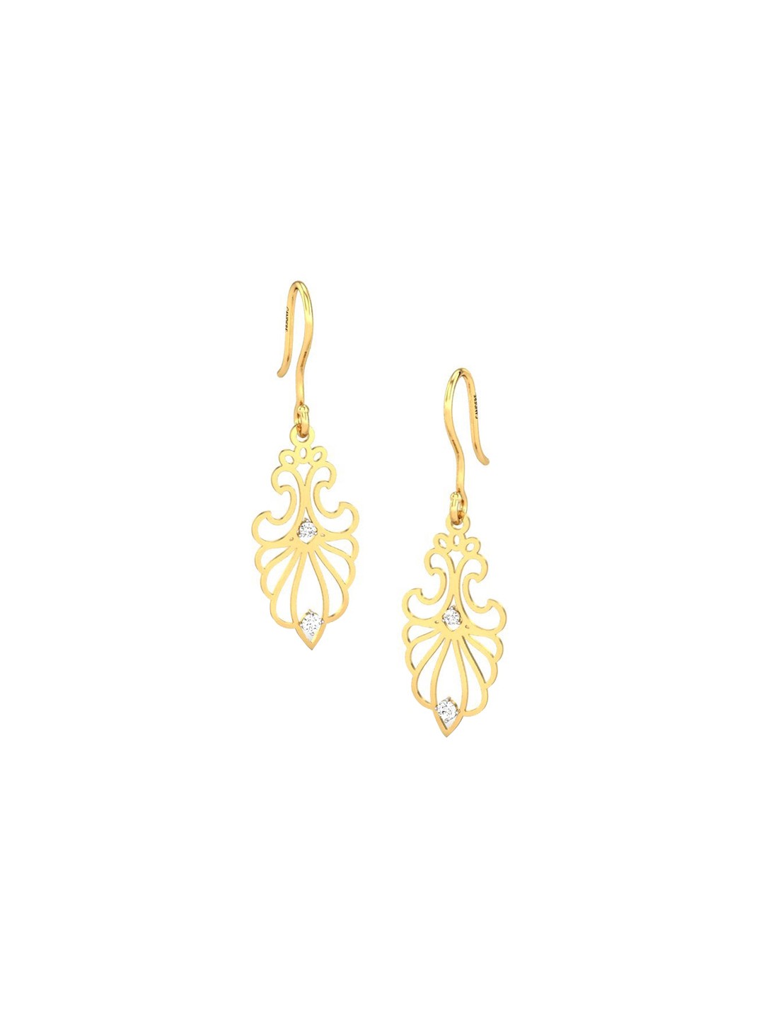 

CANDERE A KALYAN JEWELLERS COMPANY BIS Hallmark 18KT (750) Gold Diamond Earrings-1.71 gm