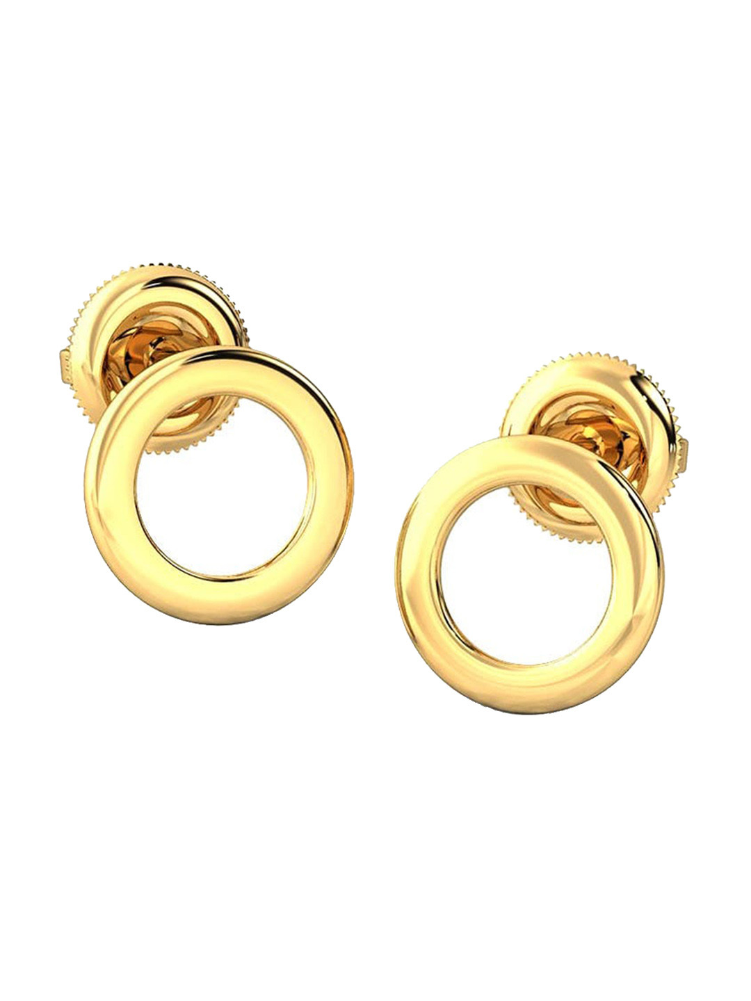 

CANDERE A KALYAN JEWELLERS COMPANY 18KT (750) BIS Hallmark Gold Stud Earrings-1.29 gm