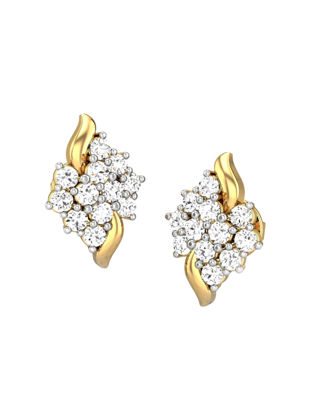 

CANDERE A KALYAN JEWELLERS COMPANY 22KT (916) Gold Cubic Zirconia Studded Earrings-2.96 gm