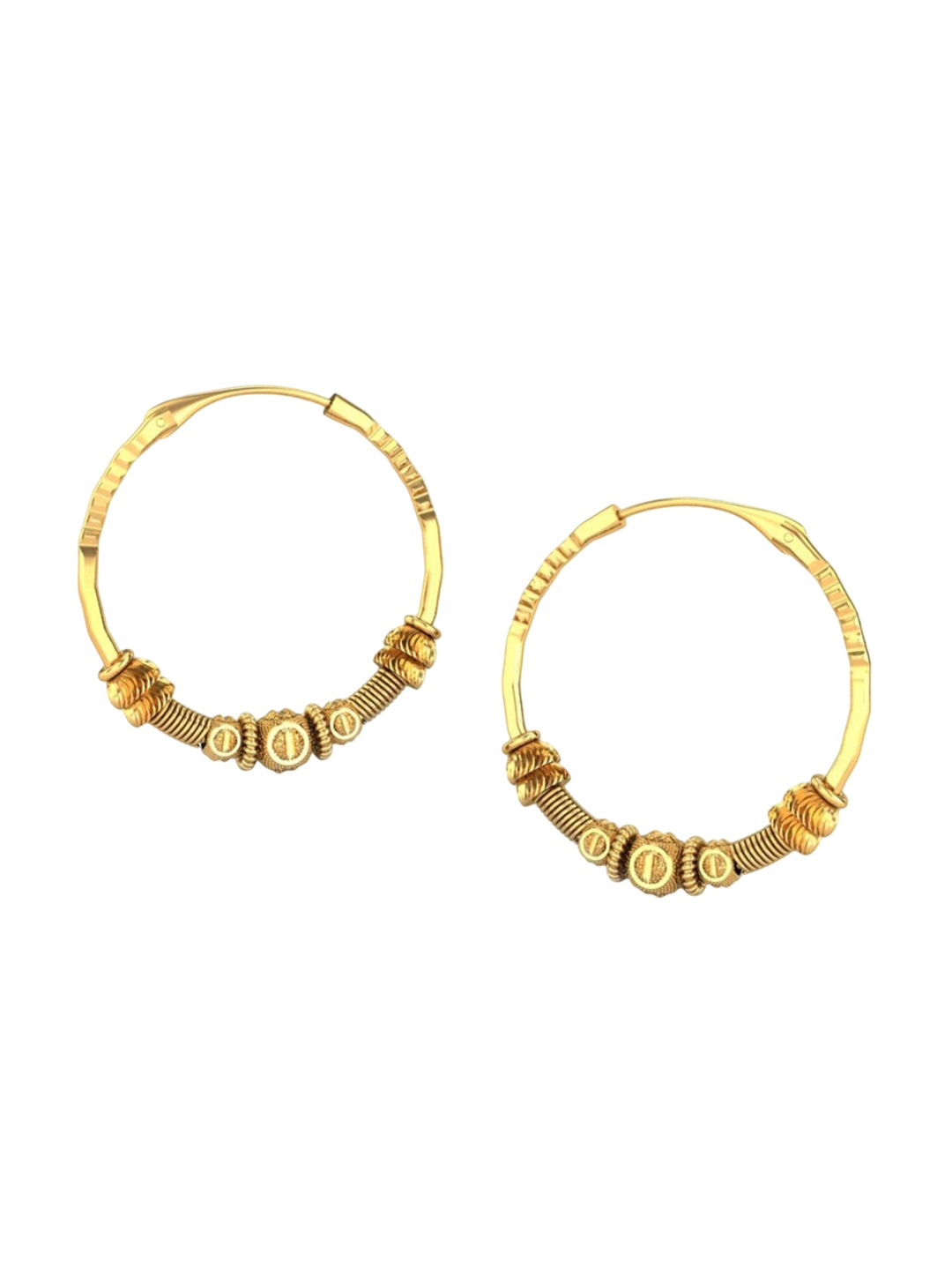 

CANDERE A KALYAN JEWELLERS COMPANY 18KT (750) BIS Hallmark Gold Hoop Earrings-4.1 gm
