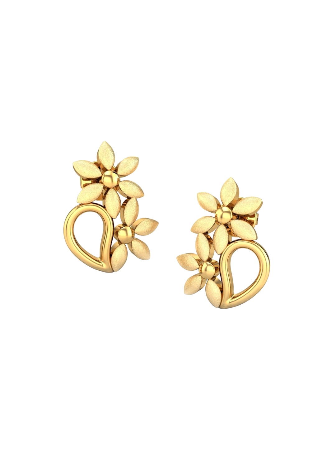 

CANDERE A KALYAN JEWELLERS COMPANY 22KT (916) BIS Hallmark Gold Stud Earrings-4.25 gm