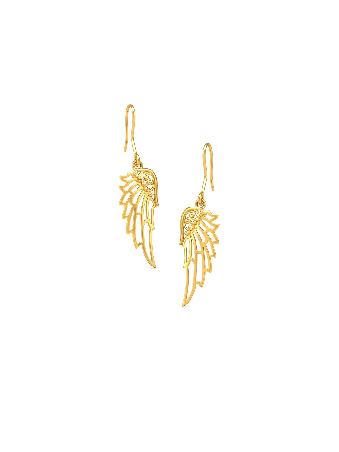 

CANDERE A KALYAN JEWELLERS COMPANY 14KT (585) BIS Hallmark Gold Dangle Earrings-1.82gm