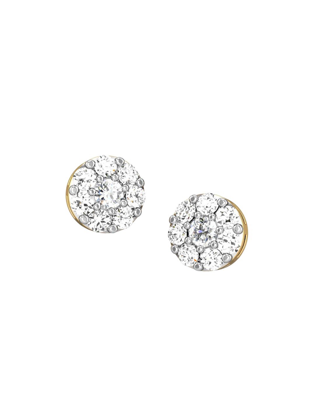

CANDERE A KALYAN JEWELLERS COMPANY BIS Hallmark 18K Gold CZ Studded Earrings-2.7gm