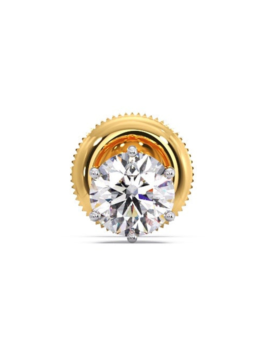 

CANDERE A KALYAN JEWELLERS COMPANY Men 14KT (585) Gold Diamond Earring-0.39 gm