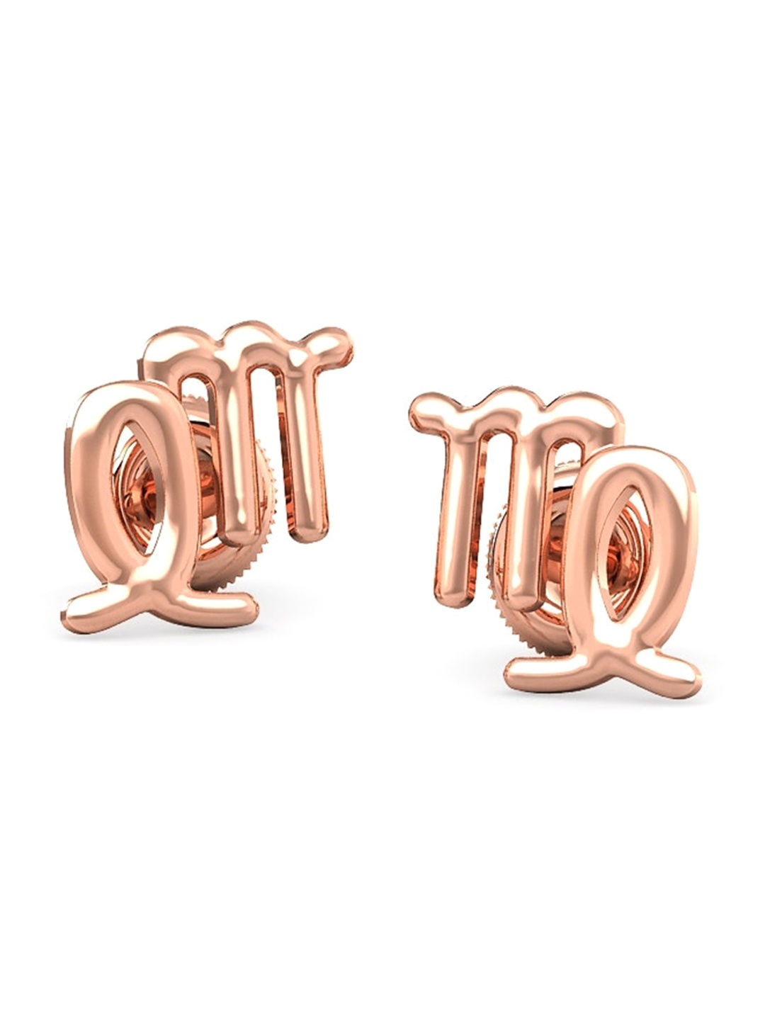 

CANDERE A KALYAN JEWELLERS COMPANY 14KT (585) BIS Hallmark Rose Gold Stud Earrings-1.31 gm