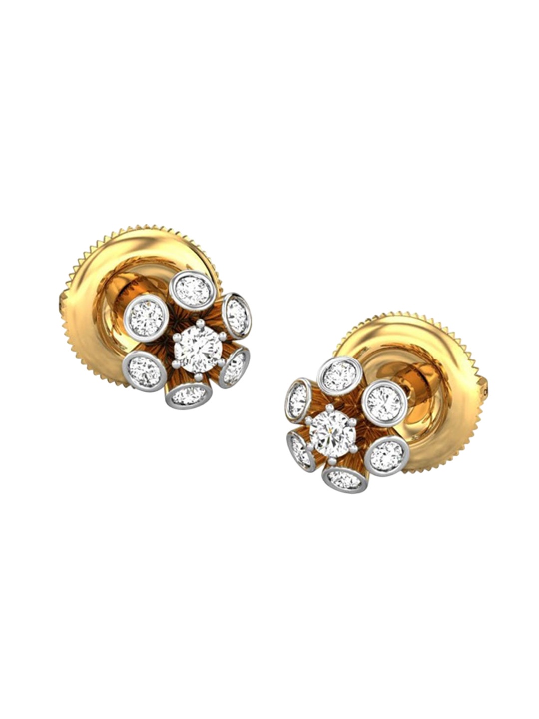 

CANDERE A KALYAN JEWELLERS COMPANY 22KT (916) Gold Cubic Zirconia Studded Earrings-2.07 gm