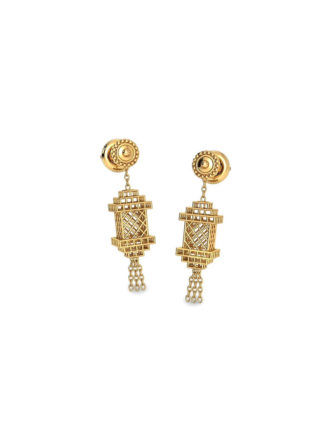 

CANDERE A KALYAN JEWELLERS COMPANY 18KT (750) BIS Hallmark Gold Jhumkhas-2.9 gm