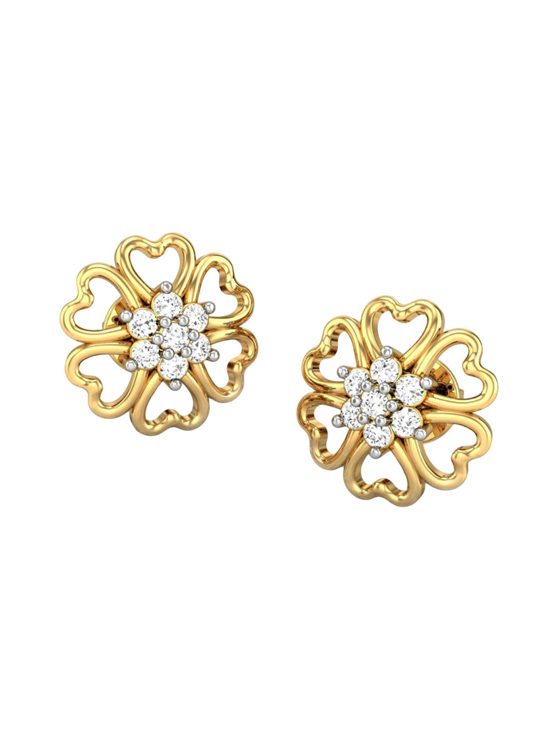 

CANDERE A KALYAN JEWELLERS COMPANY BIS Hallmark 22K Gold CZ Studded Earrings-gm