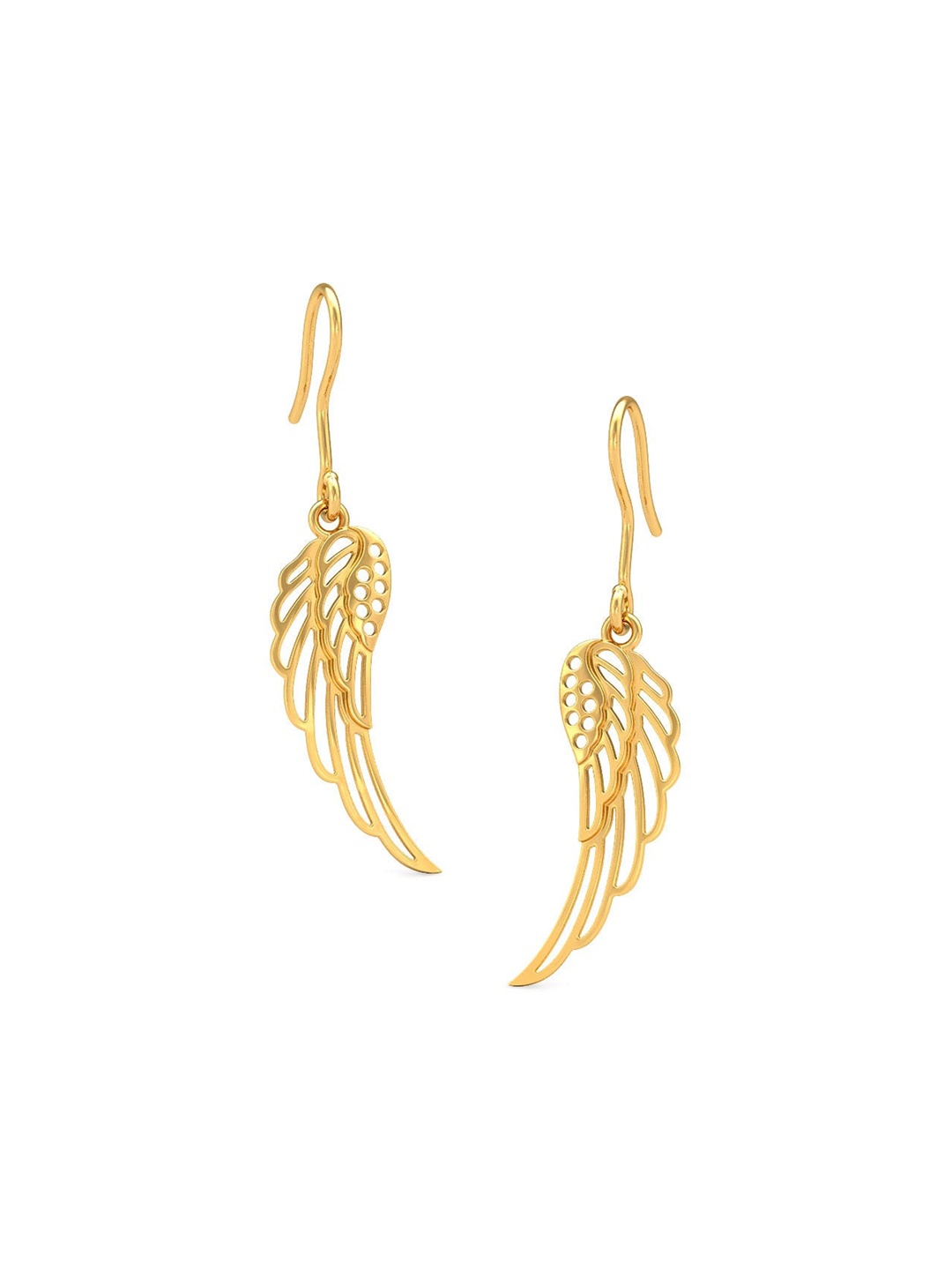 

CANDERE A KALYAN JEWELLERS COMPANY 18KT (750) BIS Hallmark Gold Dangle Earrings-2.06 gm