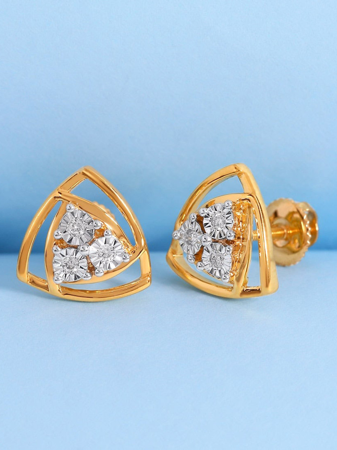 

CANDERE A KALYAN JEWELLERS COMPANY BIS Hallmark 14KT (585) Gold Diamond Earrings-2.91 gm