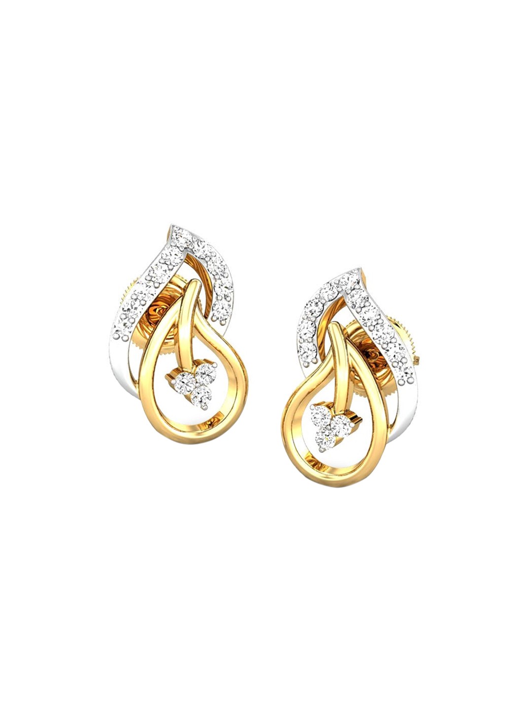 

CANDERE A KALYAN JEWELLERS COMPANY BIS Hallmark 18KT (750) Gold Diamond Earrings-2.7 gm