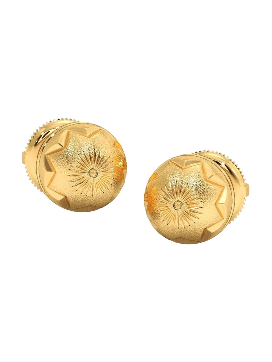 

CANDERE A KALYAN JEWELLERS COMPANY 18KT (750) BIS Hallmark Gold Stud Earrings-2.85 gm