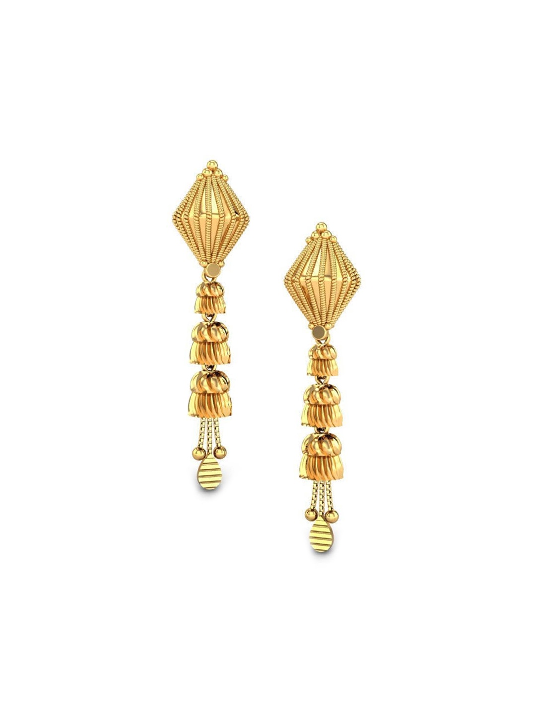 

CANDERE A KALYAN JEWELLERS COMPANY BIS Hallmark 18K Gold Earrings-4.4gm
