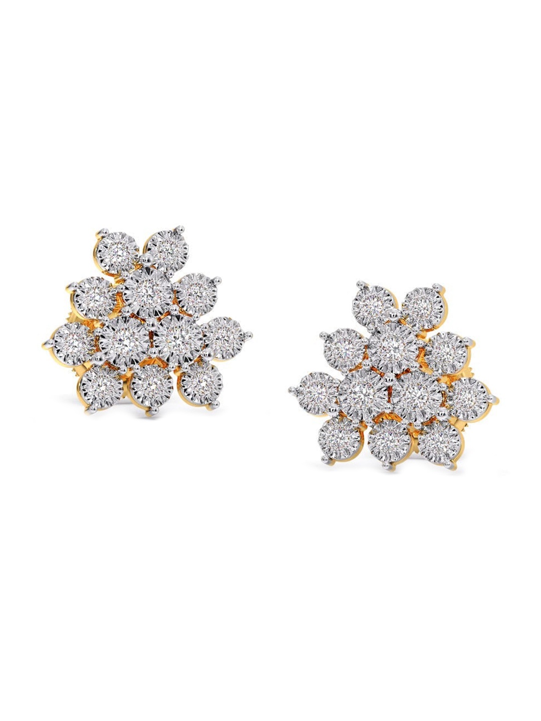 

CANDERE A KALYAN JEWELLERS COMPANY 18KT (750) Gold Diamond Studded Earrings -3.05gm