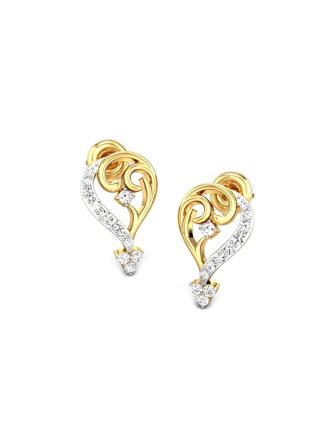 

CANDERE A KALYAN JEWELLERS COMPANY BIS Hallmark 18KT (750) Gold Diamond Earrings-2.69 gm