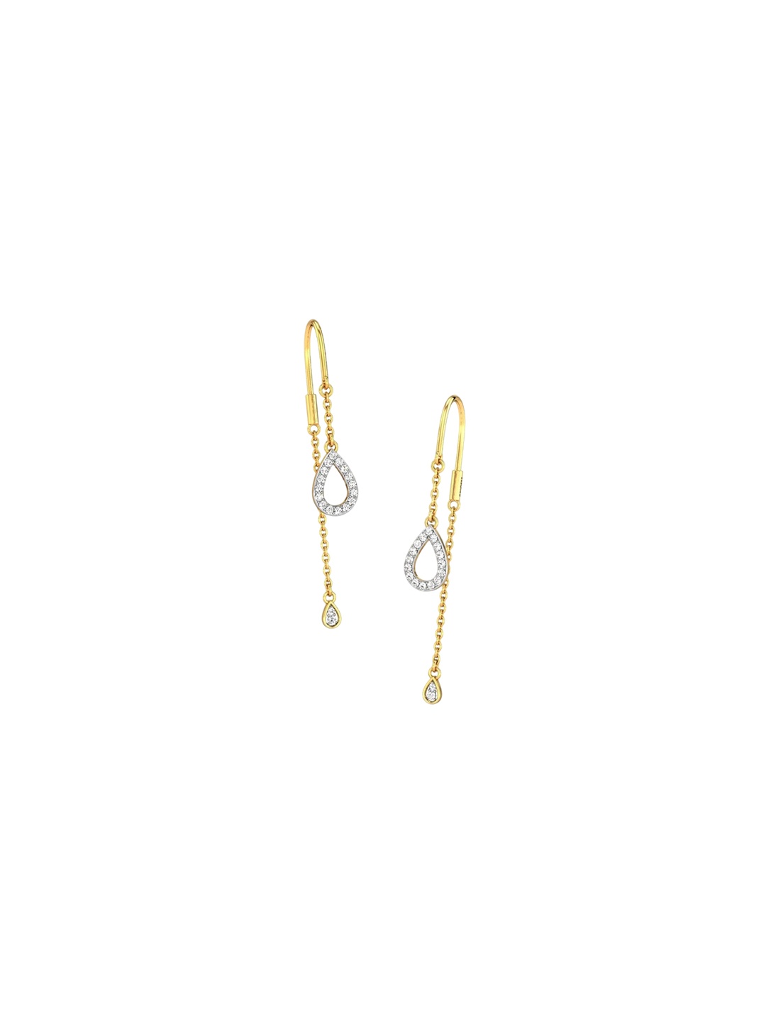 

CANDERE A KALYAN JEWELLERS COMPANY BIS Hallmark 18KT (750) Gold Diamond Earrings-2.5 gm