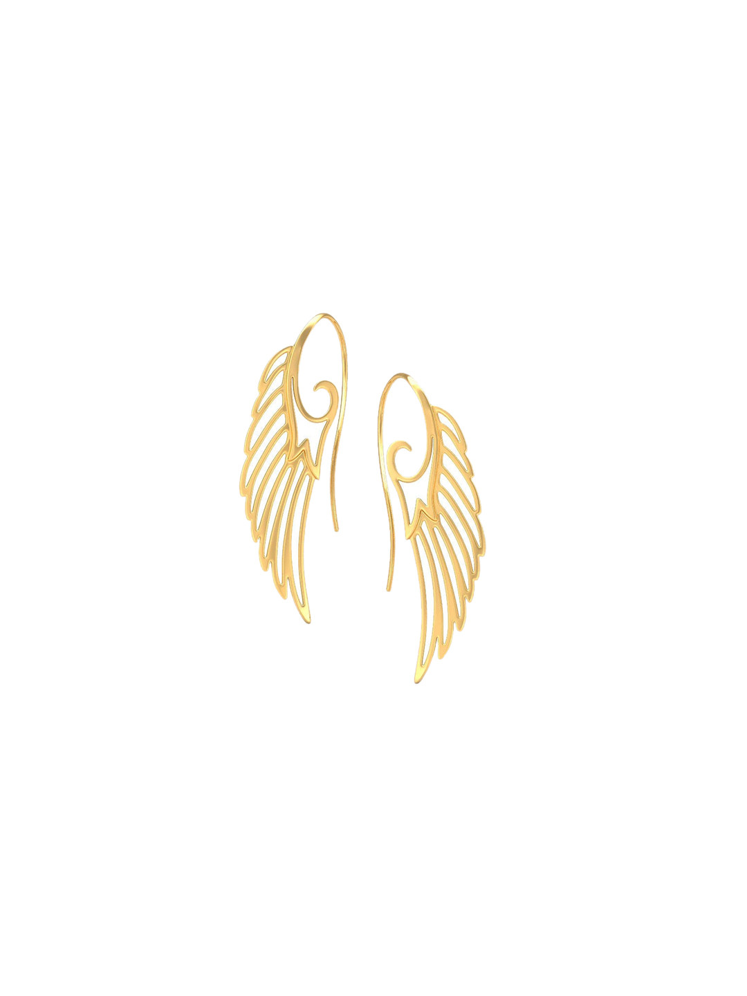 

CANDERE A KALYAN JEWELLERS COMPANY 14KT (585) BIS Hallmark Gold Dangle Earrings-1.98 gm