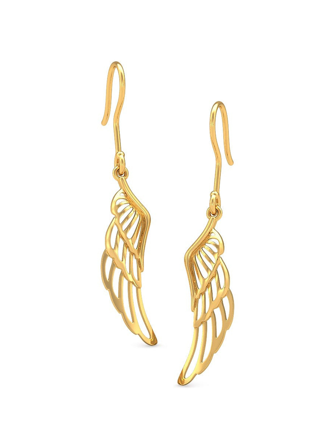 

CANDERE A KALYAN JEWELLERS COMPANY 18KT (750) BIS Hallmark Gold Dangle Earrings-1.95 gm