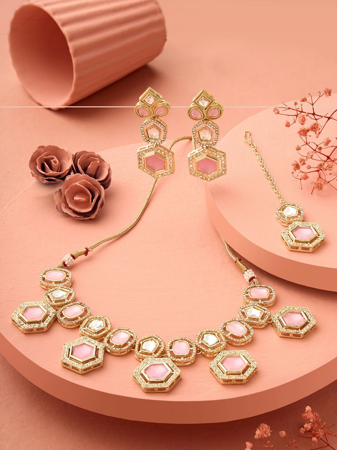 

AMI Women Gold-Plated Austrian Diamonds-Studded Jewellery Set