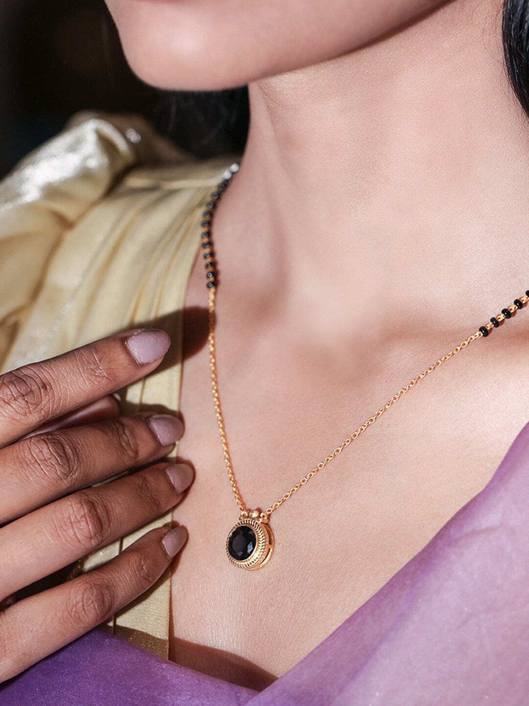 

Unniyarcha Gold-Plated 92.5 Silver Mangalsutra