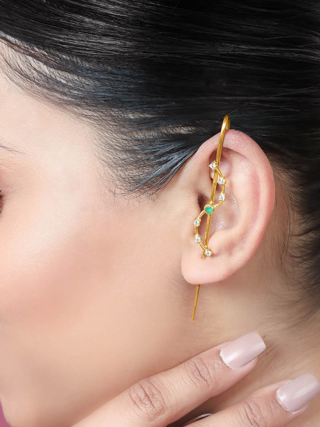 

Unniyarcha Gold-Plated Contemporary 92.5 Silver Ear Cuff