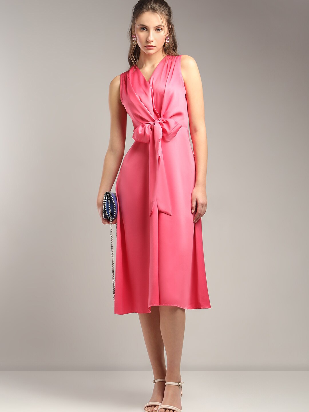 

Vero Moda Midi Wrap Dress, Pink