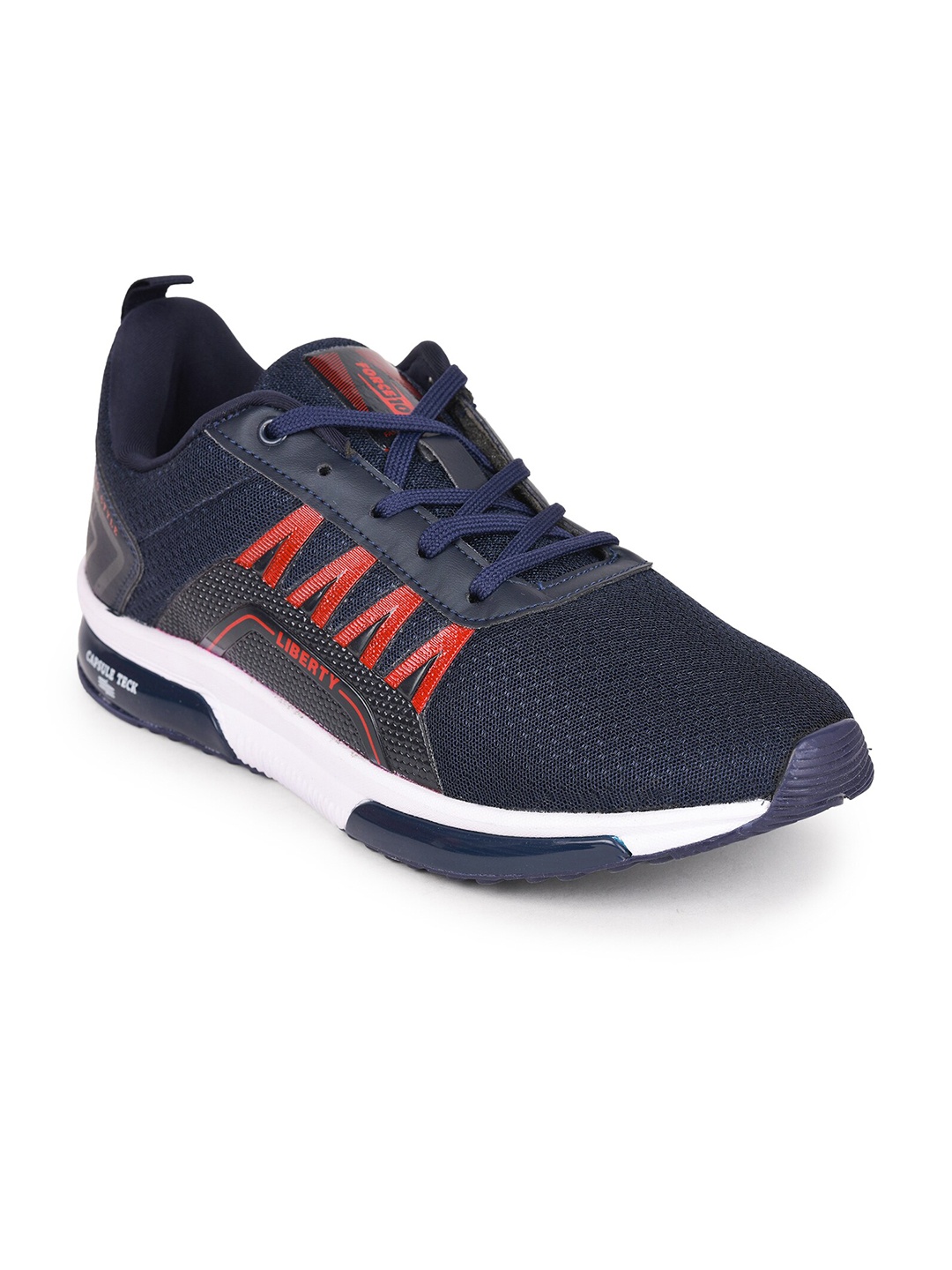 

Liberty Textured Lace-Up Running Shoes, Navy blue