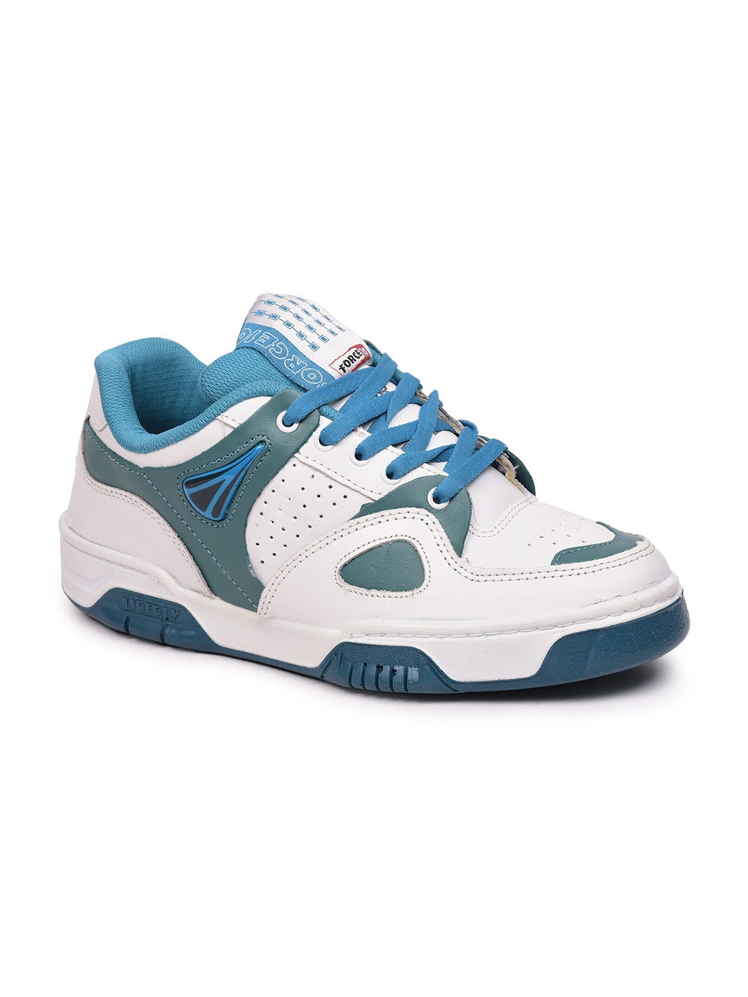 

Liberty Men Textured Leather Lace-Up Running Shoes, Blue