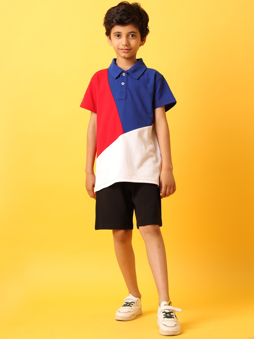 

Anthrilo Boys Colourblocked T-shirt & Shorts Clothing Set, Blue