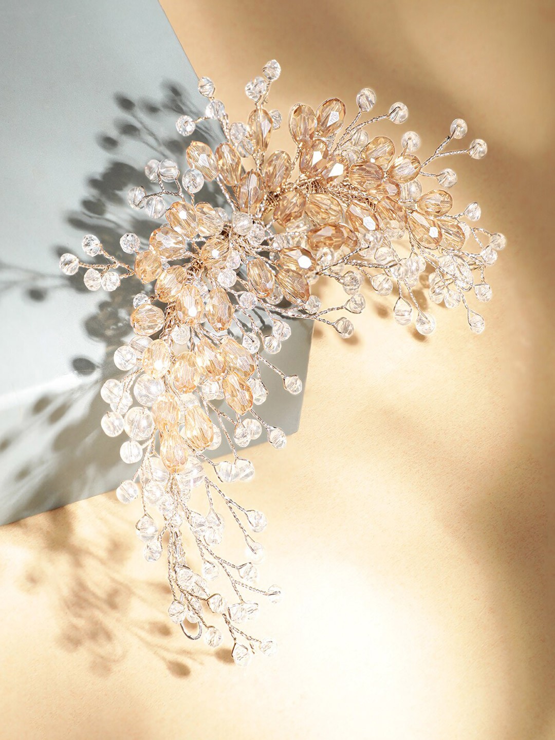 

Rubans Silver Plated Crystal Studded Tiara