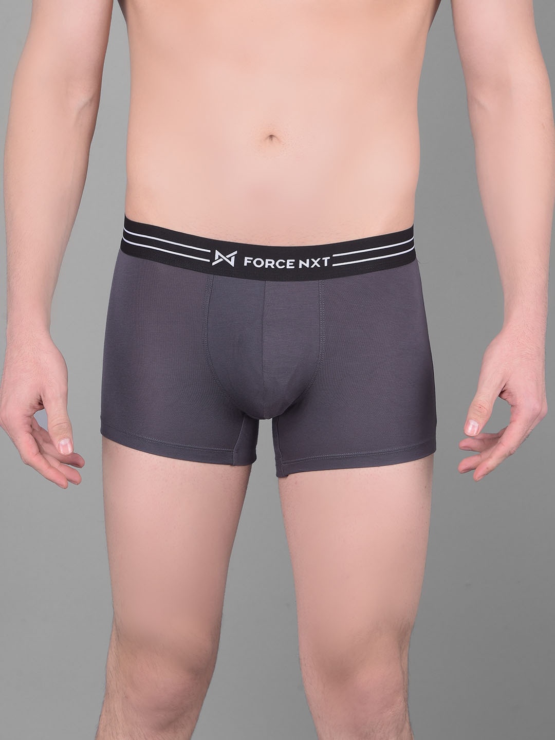 

Force NXT Printed Ultrasoft Four Way Stretch Cotton Trunk- MNFS-21-GM-PO1, Grey
