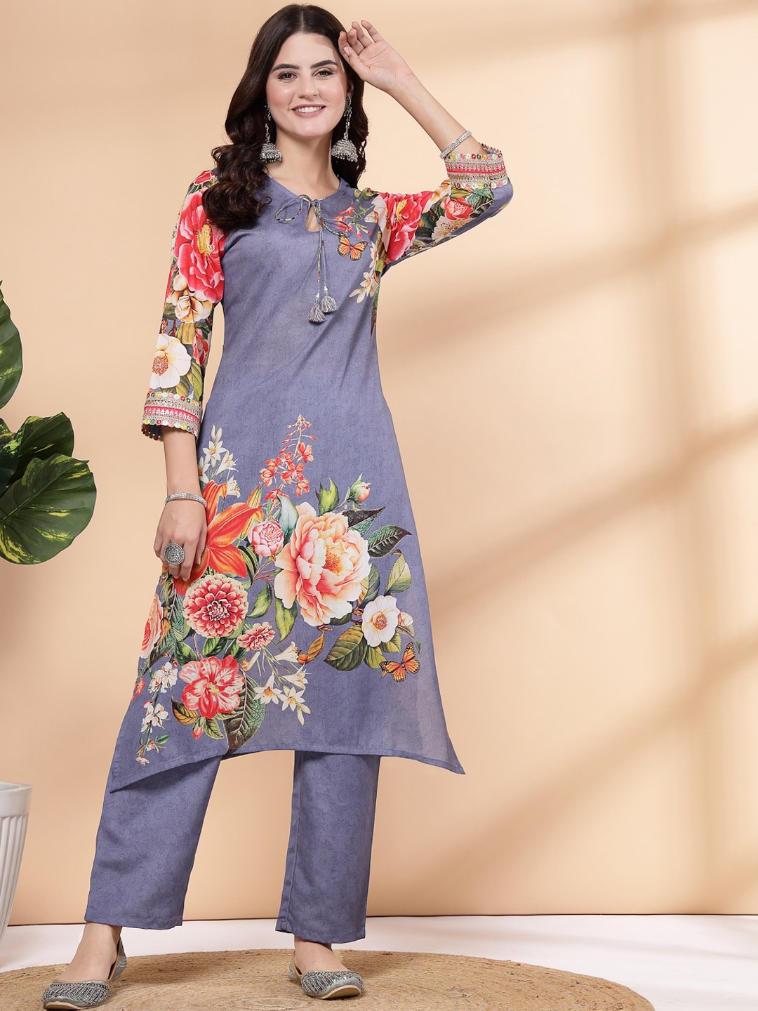 

Nayam By Lakshita Floral Printed Regular Co Ords, Blue