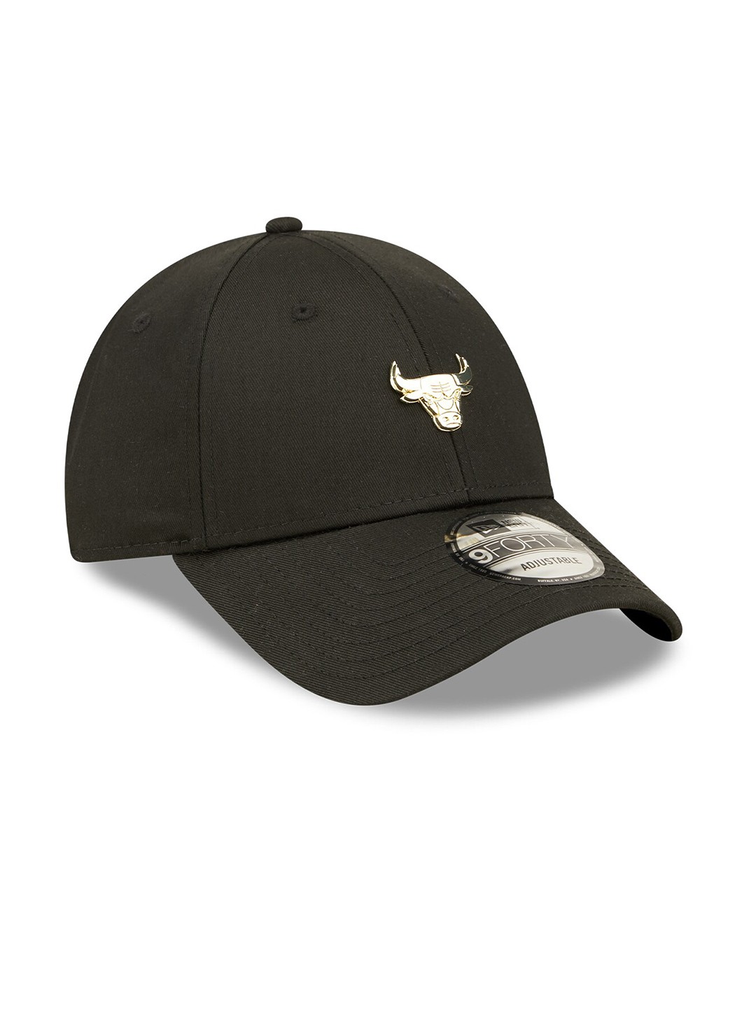 

New Era Unisex Chicago Bulls Pin Logo 9FORTY Adjustable Cap, Black