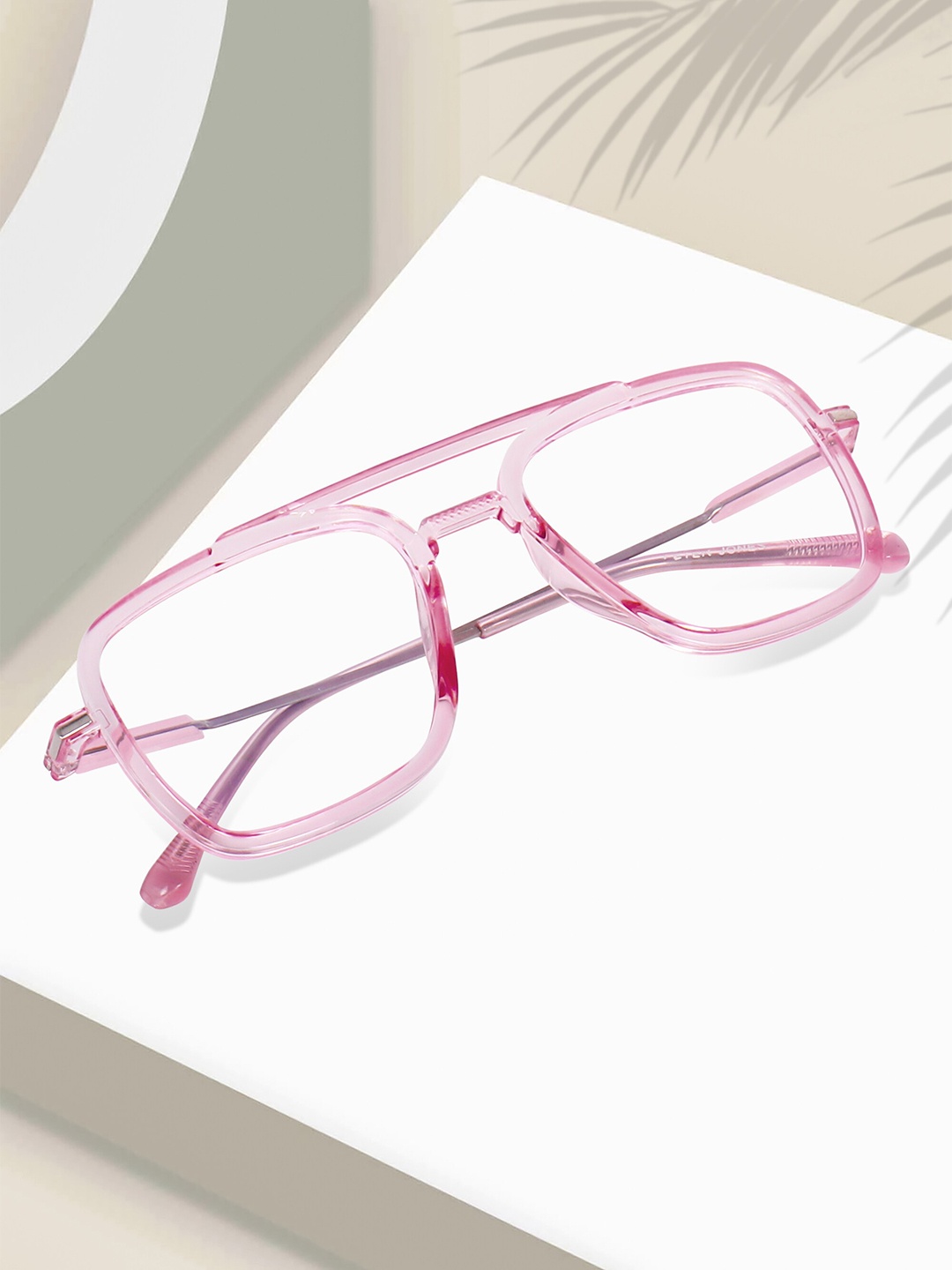 

Peter Jones Eyewear Unisex Full Rim Square Frames, Pink