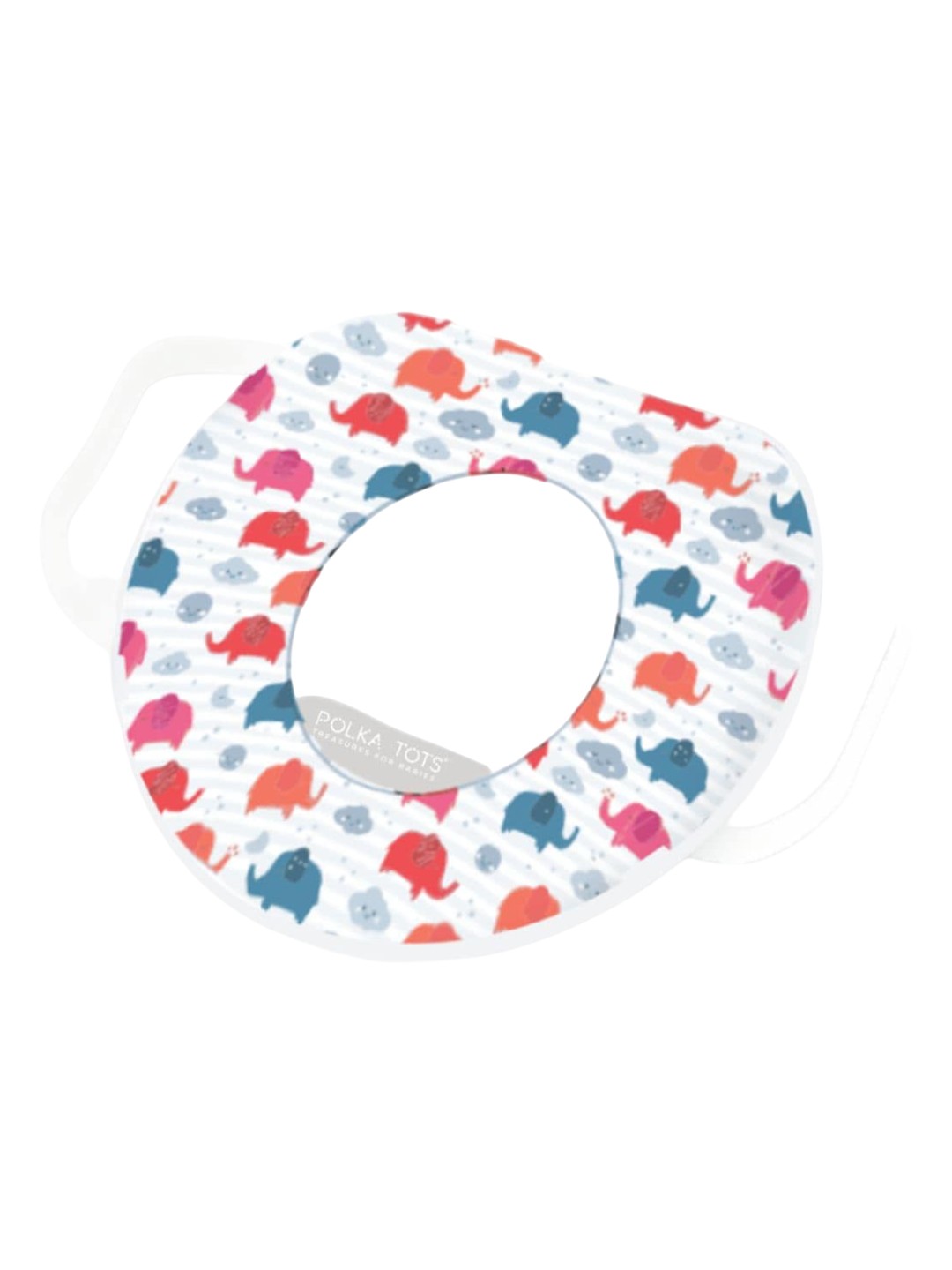 

Polka Tots Kids Printed Potty Seat With Handle, White
