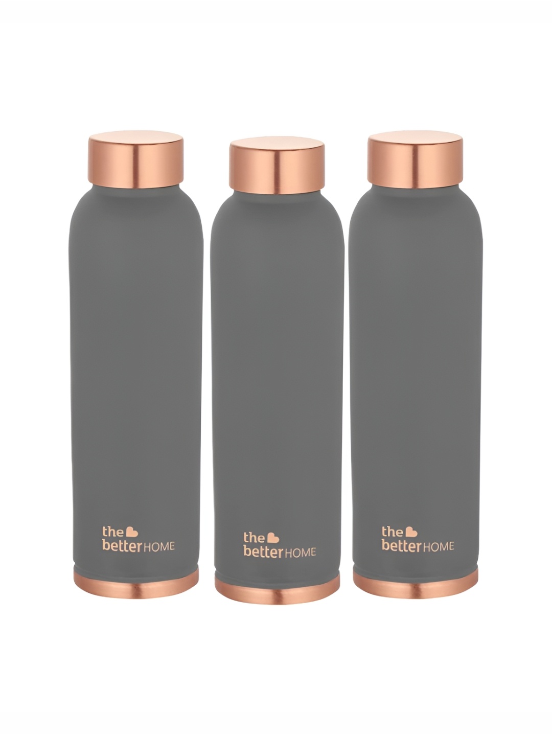 

The Better Home Grey & Gold Toned 3 Pieces Water Bottles 950 ml Each