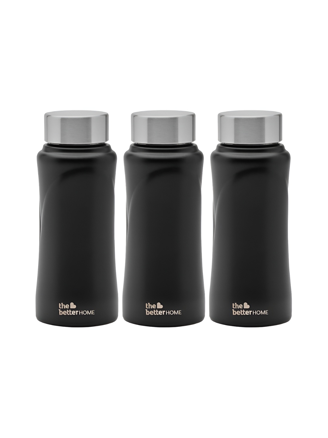 

The Better Home Black & Silver Toned Stainless Steel Water Bottle 500 ml