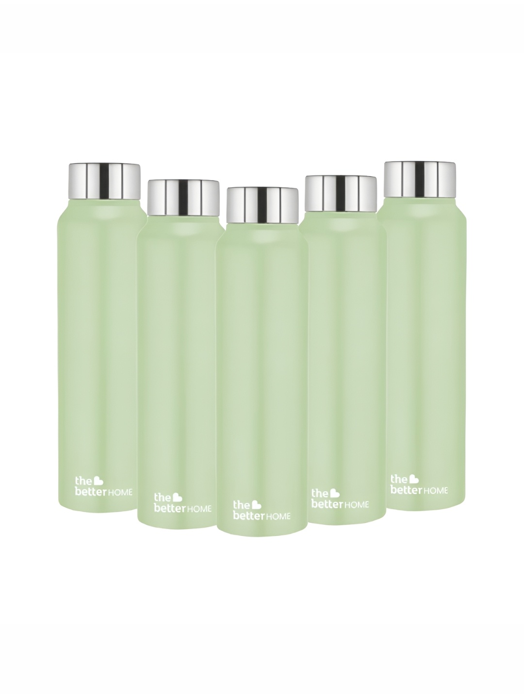 

The Better Home Green 5 Pcs Stainless Steel Water Bottle 1 Litre