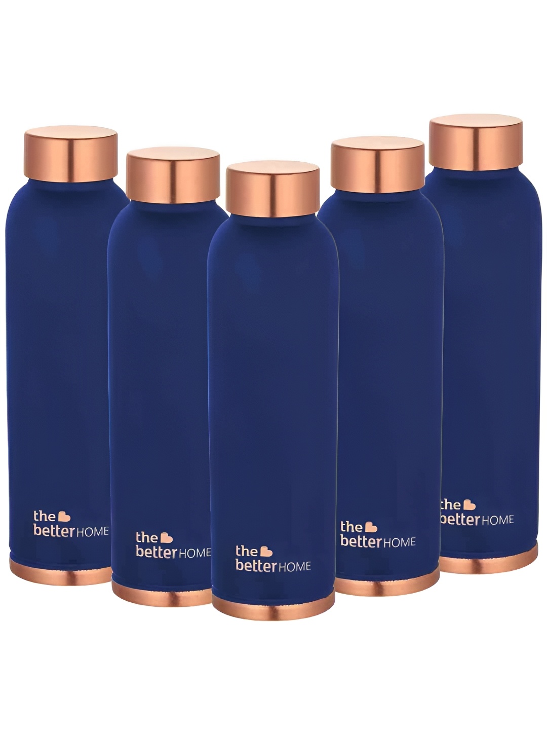 

The Better Home Blue 5 Pcs Copper Water Bottle 950 ml