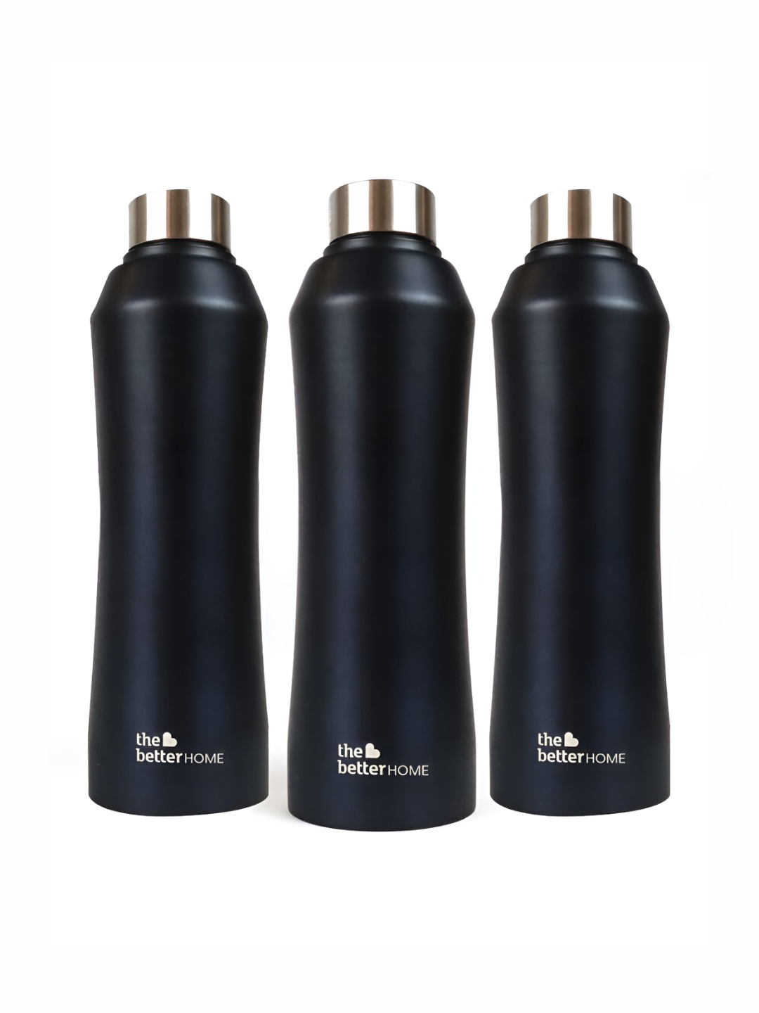 

The Better Home Black 5 Pcs Stainless Steel Water Bottle 1 Litre