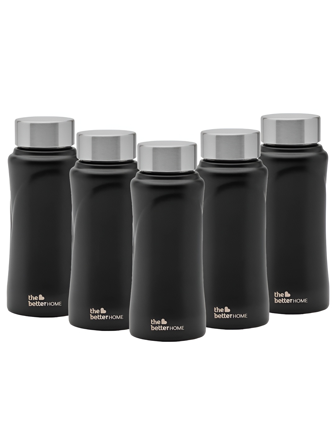 

The Better Home Black 5 Pcs Stainless Steel Water Bottle 500 ml
