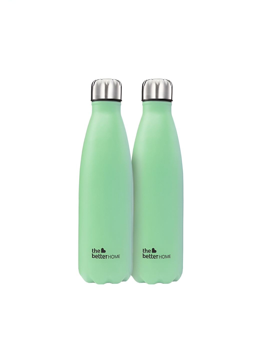 

The Better Home Green 2 Pcs Stainless Steel Water Bottle 1 Ltr