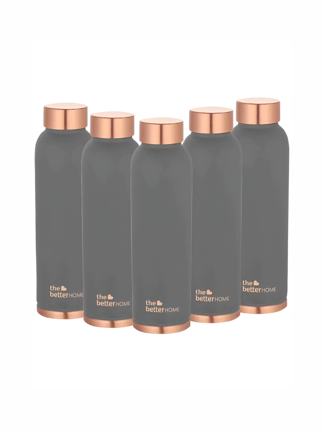 

The Better Home Grey & Gold Toned 5 Pieces Water Bottles 950 ml Each