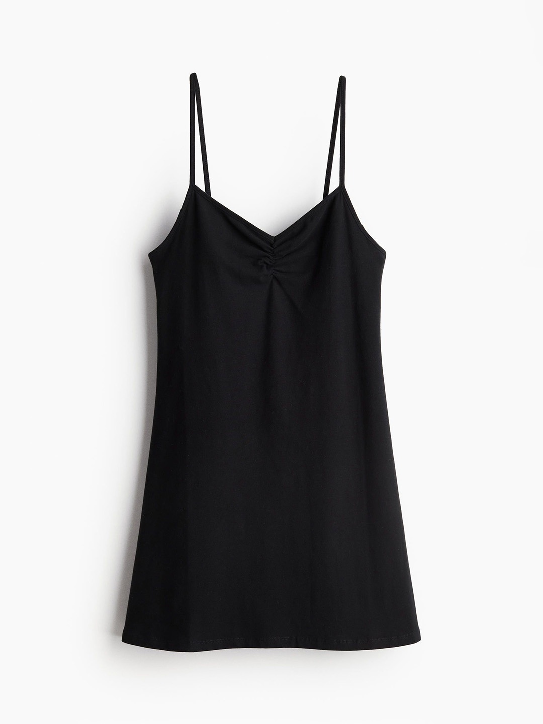 

H&M Flared-Skirt Jersey Dress, Black