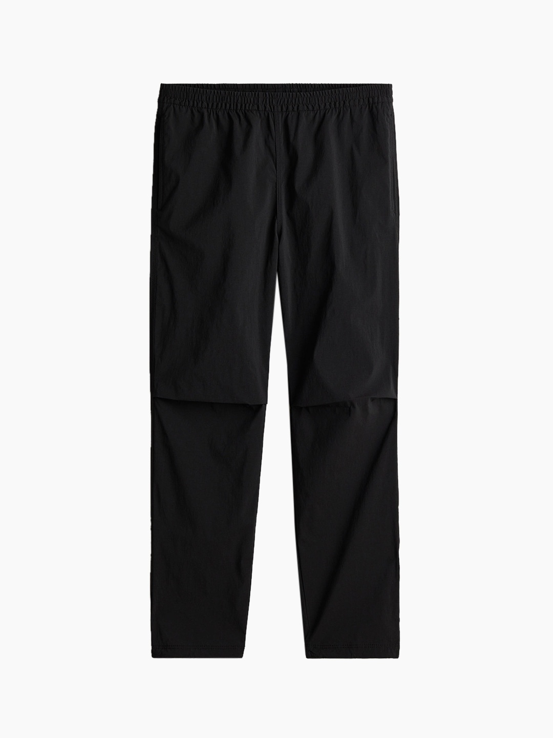 

H&M Men Regular Fit Nylon Trousers, Black
