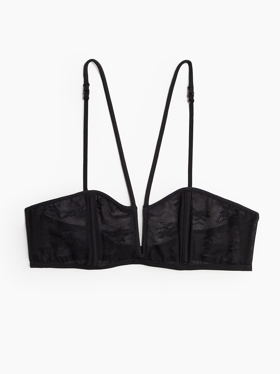 

H&M Non-Padded Soft Lace Bra, Black