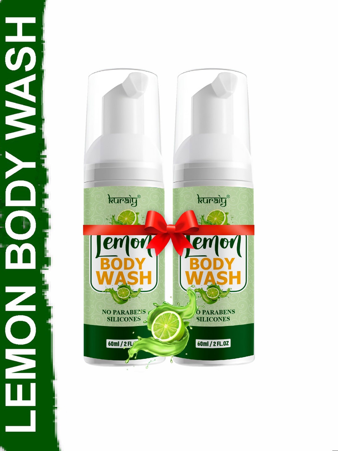 

KURAIY Set Of 2 Lemon Body Wash - 60ml Each, Green